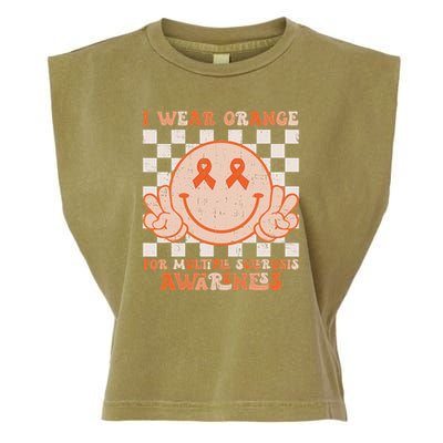 I Wear Orange For Multiple Sclerosis Awareness Ms Warrior Garment-Dyed Women's Muscle Tee