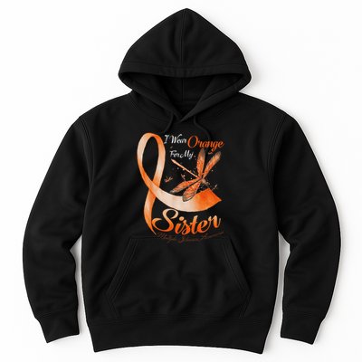 I Wear Orange For My Sister Ms Dragonfly Multiple Sclerosis Hoodie