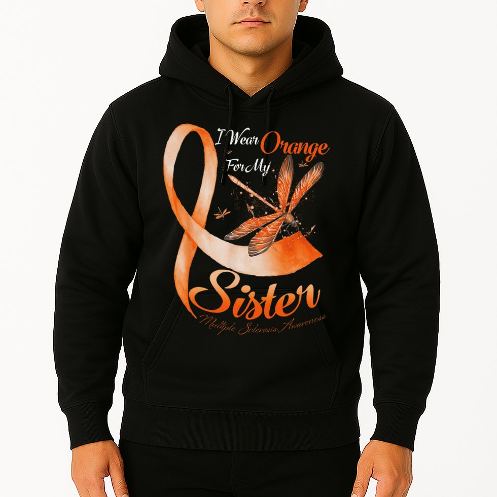 I Wear Orange For My Sister Ms Dragonfly Multiple Sclerosis Hoodie