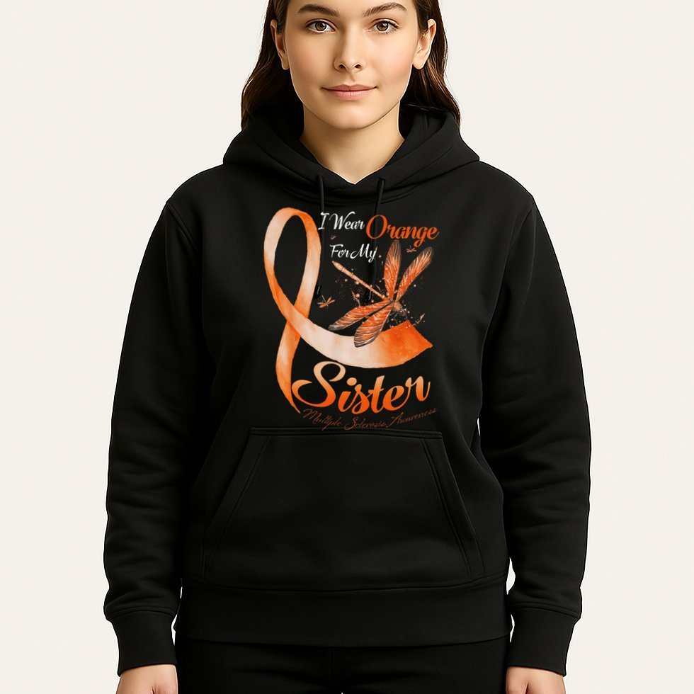 I Wear Orange For My Sister Ms Dragonfly Multiple Sclerosis Hoodie