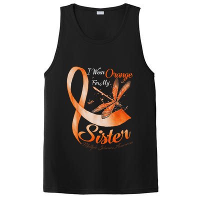 I Wear Orange For My Sister Ms Dragonfly Multiple Sclerosis PosiCharge Competitor Tank