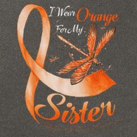 I Wear Orange For My Sister Ms Dragonfly Multiple Sclerosis Cotton Canvas Backpack