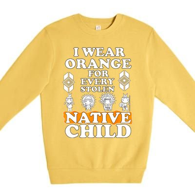 I Wear Orange For Every American Native Child Indian Pride Premium Crewneck Sweatshirt