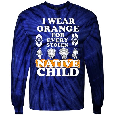 I Wear Orange For Every American Native Child Indian Pride Tie-Dye Long Sleeve Shirt