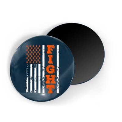 I Wear Orange Fight Kidney Cancer Awareness American Flag Magnet