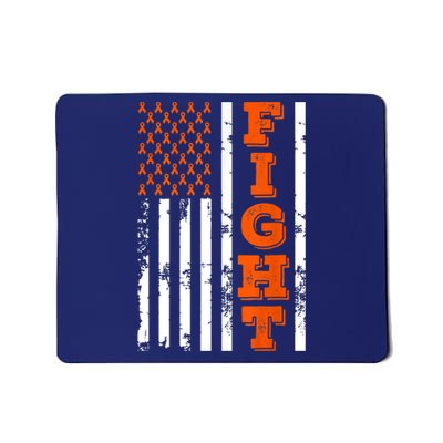 I Wear Orange Fight Kidney Cancer Awareness American Flag Mousepad