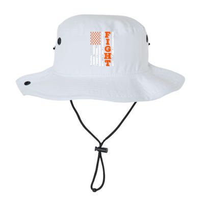 I Wear Orange Fight Kidney Cancer Awareness American Flag Legacy Cool Fit Booney Bucket Hat