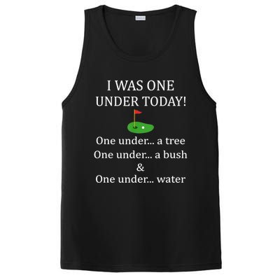 I Was One Under Today, Funny Golf Golfer Lovers Game Tee TShirt PosiCharge Competitor Tank