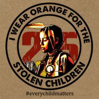I Wear Orange For Stolen Children Every Child Matters Cotton Canvas Backpack