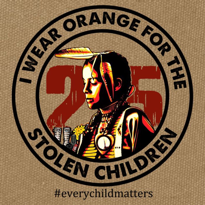 I Wear Orange For Stolen Children Every Child Matters Cotton Canvas Backpack