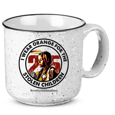I Wear Orange For Stolen Children Every Child Matters 15oz Campfire Ceramic Mug