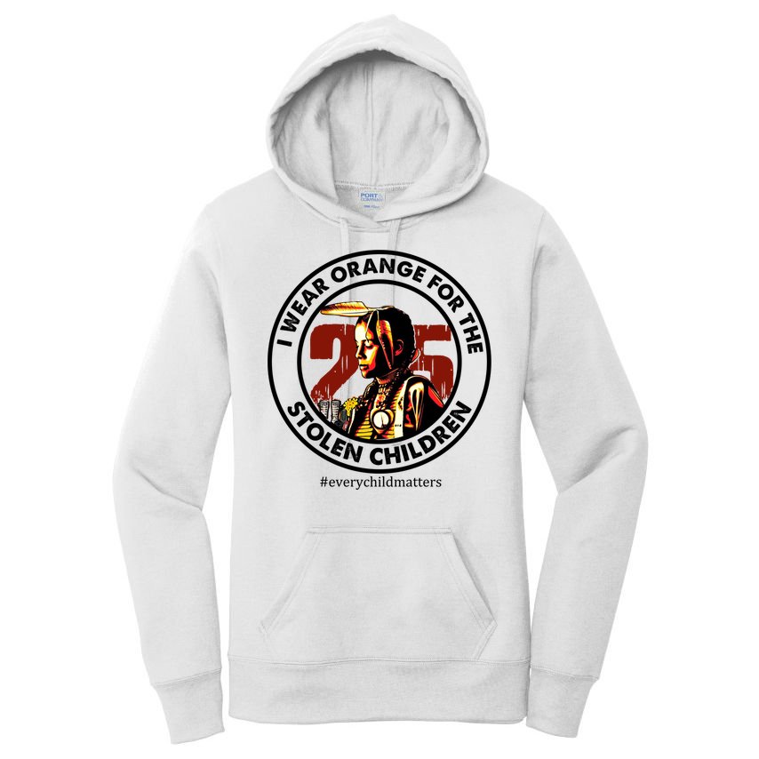 I Wear Orange For Stolen Children Every Child Matters Women's Pullover Hoodie