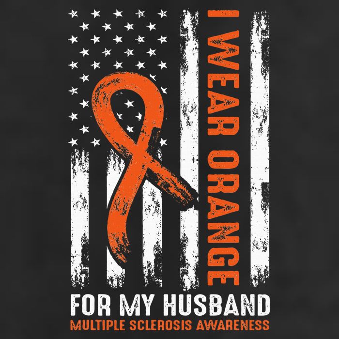  I Wear Orange For My Husband Multiple Sclerosis  Golf Towel