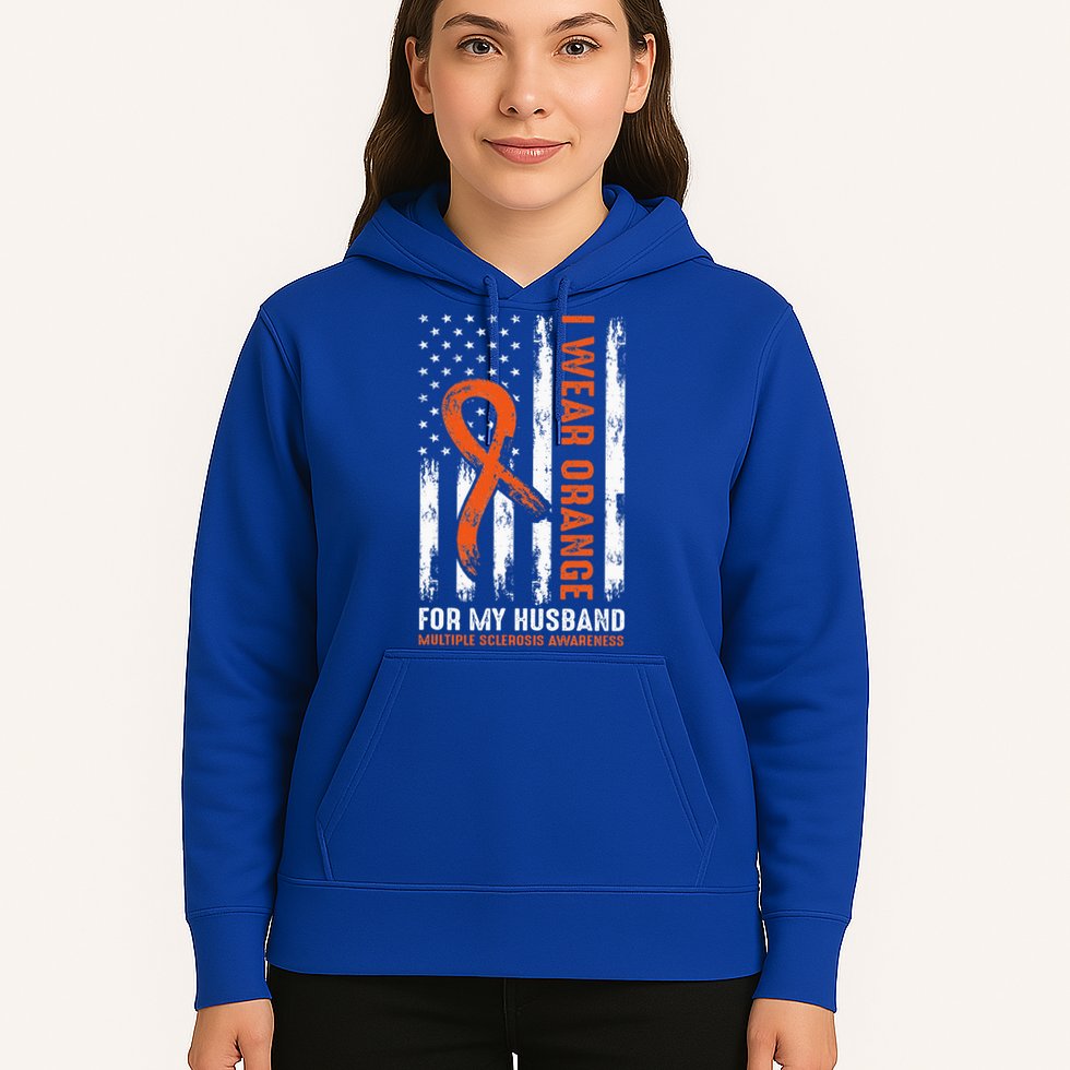  I Wear Orange For My Husband Multiple Sclerosis  Hoodie