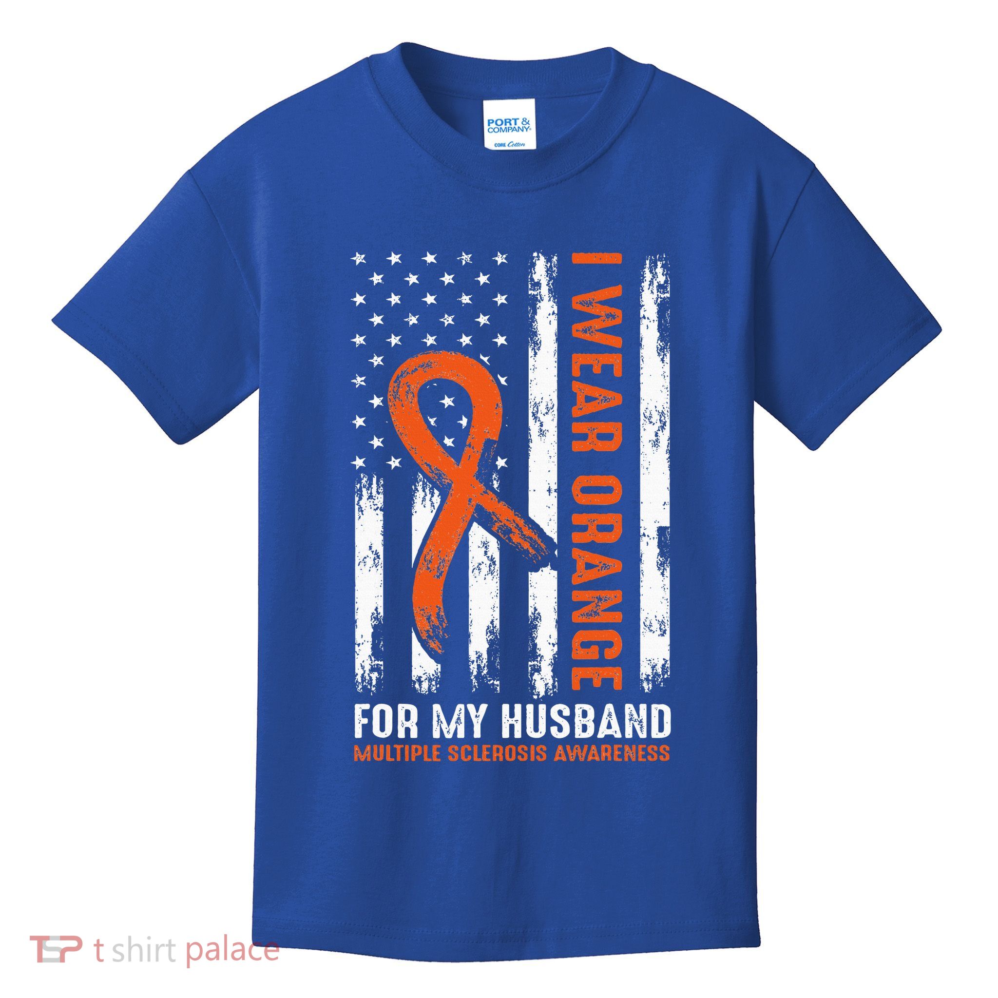  I Wear Orange For My Husband Multiple Sclerosis  Kids T-Shirt