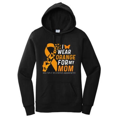 I Wear Orange For My Moms Ms Multiple Sclerosis Awareness Women's Pullover Hoodie