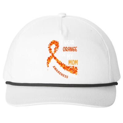 I Wear Orange For My Mom Multiple Sclerosis Awareness Snapback Five-Panel Rope Hat