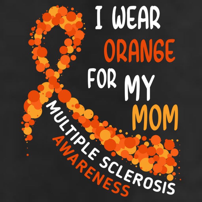 I Wear Orange For My Mom Multiple Sclerosis Awareness Golf Towel