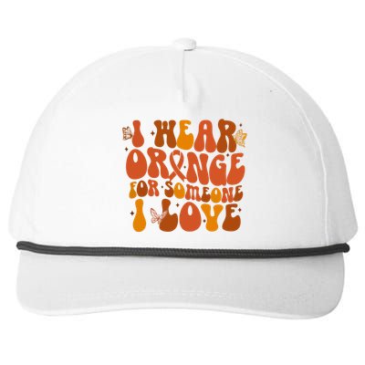 I Wear Orange For Someone I Love Ms Awareness Snapback Five-Panel Rope Hat