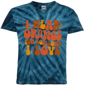 I Wear Orange For Someone I Love Ms Awareness Kids Tie-Dye T-Shirt