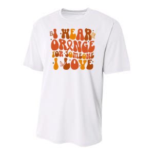 I Wear Orange For Someone I Love Ms Awareness Youth Performance Sprint T-Shirt