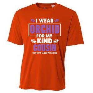 I Wear Orchid For My Cousin Meaningful Gift Testicular Cancer Awareness Gift Cooling Performance Crew T-Shirt