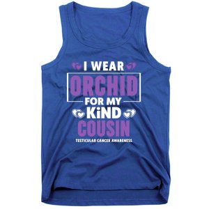 I Wear Orchid For My Cousin Meaningful Gift Testicular Cancer Awareness Gift Tank Top