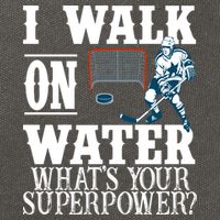I Walk On Water What's Your Superpower? Hockey Cotton Canvas Backpack