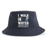 I Walk On Water What's Your Superpower? Hockey Sustainable Bucket Hat