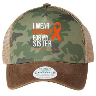 I Wear Orange For My Sister Ms Warrior Multiple Sclerosis Legacy Tie Dye Trucker Hat