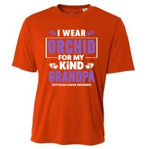 I Wear Orchid For My Grandpa Meaningful Gift Testicular Cancer Awareness Gift Cooling Performance Crew T-Shirt