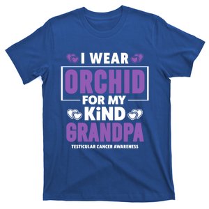 I Wear Orchid For My Grandpa Meaningful Gift Testicular Cancer Awareness Gift T-Shirt