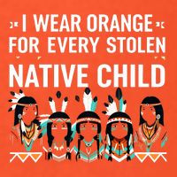 I Wear Orange For Every American Native Child Indian Pride V-Neck T-Shirt