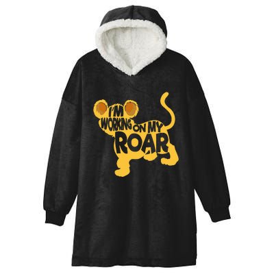 IM Working On My Roar Lion Whisperer Safari Wildlife Animal Hooded Wearable Blanket