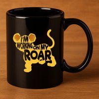 IM Working On My Roar Lion Whisperer Safari Wildlife Animal 11oz C Handle Ceramic Mug