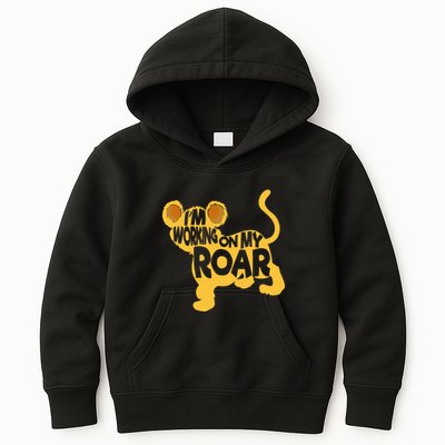 IM Working On My Roar Lion Whisperer Safari Wildlife Animal Kids Hoodie