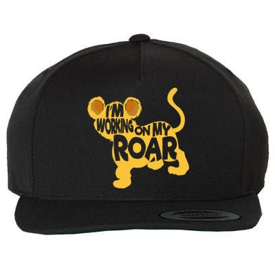 IM Working On My Roar Lion Whisperer Safari Wildlife Animal Wool Snapback Cap