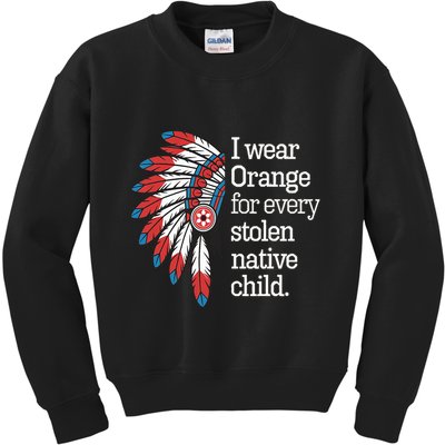 I Wear Orange For Every American Native Child Kids Sweatshirt