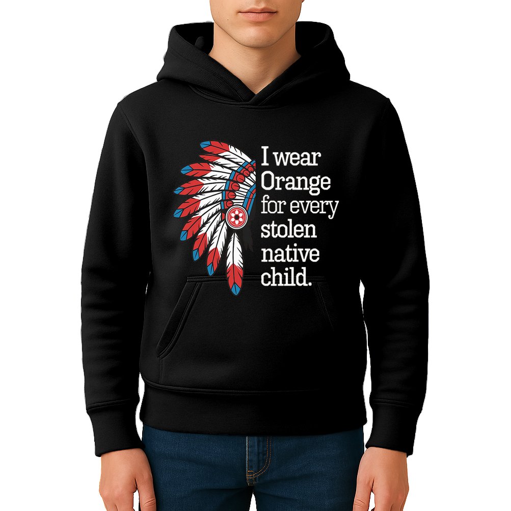 I Wear Orange For Every American Native Child Kids Hoodie