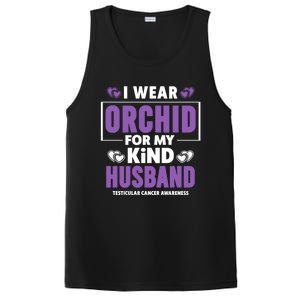 I Wear Orchid For My Husband Gift Testicular Cancer Awareness Cute Gift PosiCharge Competitor Tank