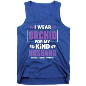 I Wear Orchid For My Husband Gift Testicular Cancer Awareness Cute Gift Tank Top