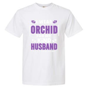 I Wear Orchid For My Husband Gift Testicular Cancer Awareness Cute Gift Garment-Dyed Heavyweight T-Shirt