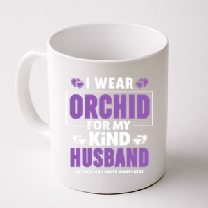 I Wear Orchid For My Husband Gift Testicular Cancer Awareness Cute Gift Coffee Mug