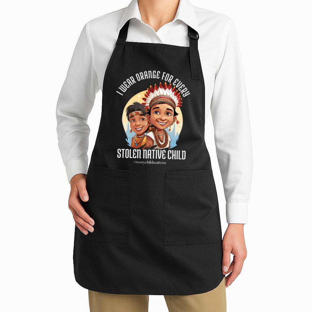 I Wear Orange For Indigenous Children Apron