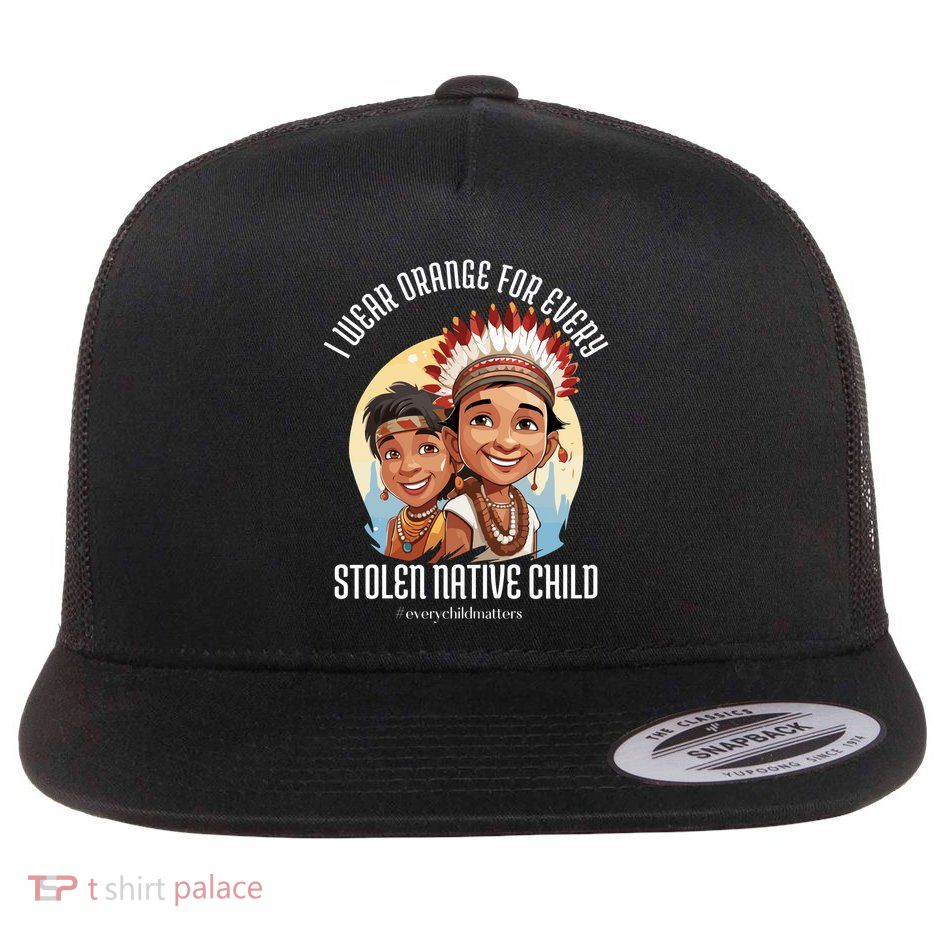 I Wear Orange For Indigenous Children Flatbill Hat