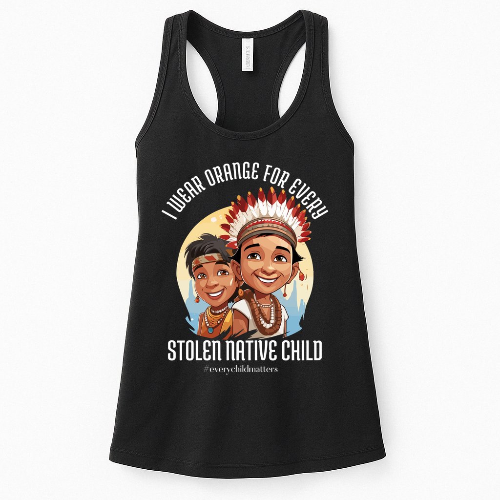 I Wear Orange For Indigenous Children Womens Tank Top
