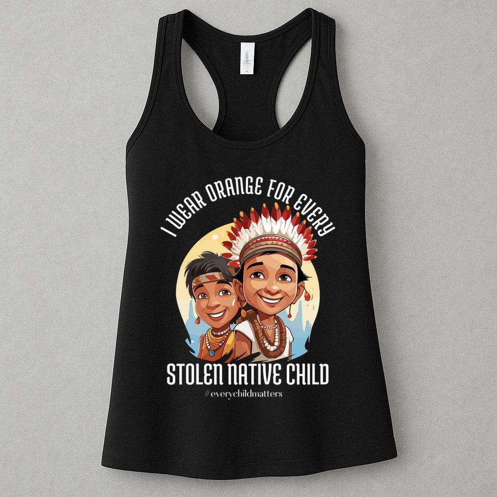 I Wear Orange For Indigenous Children Womens Tank Top