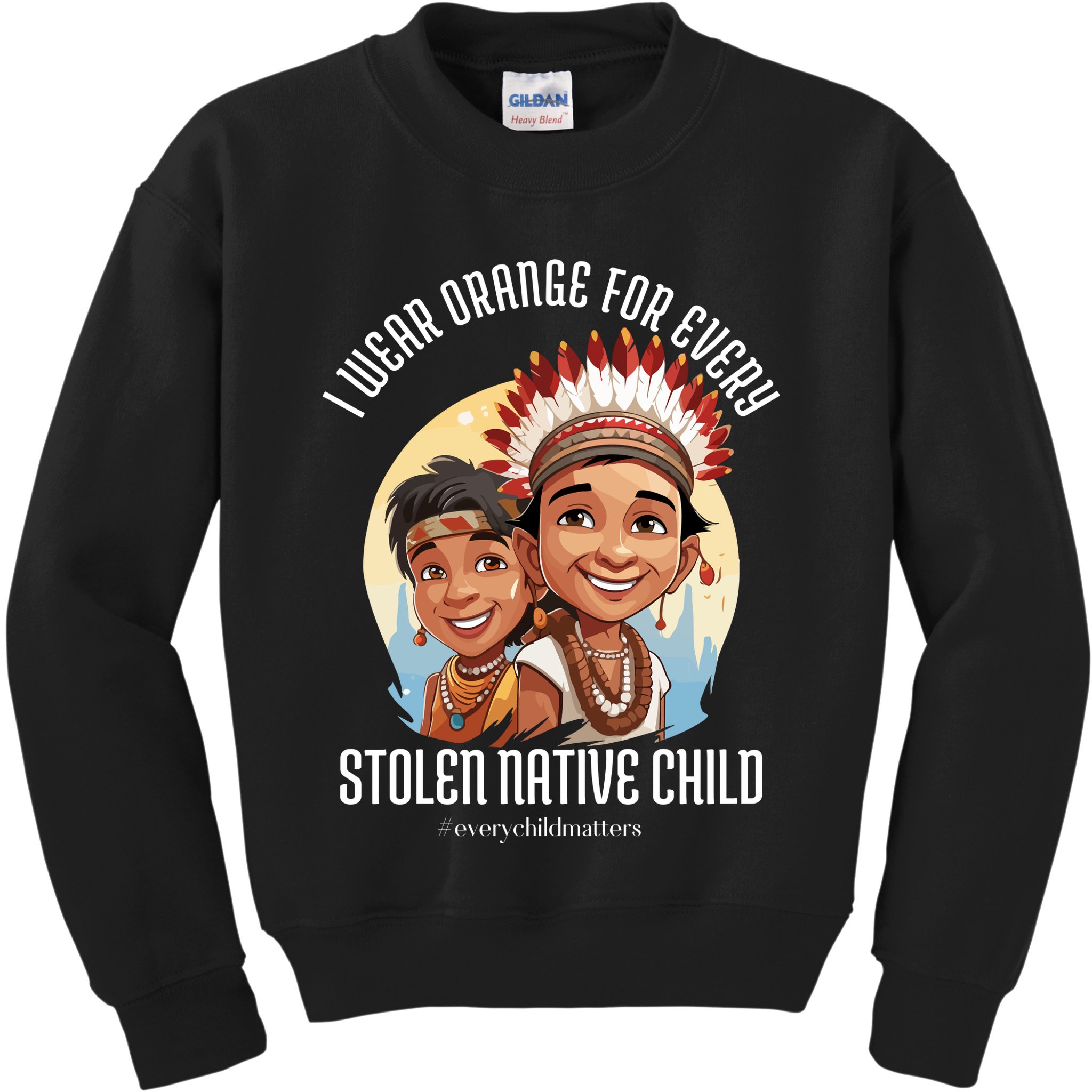 I Wear Orange For Indigenous Children Kids Sweatshirt