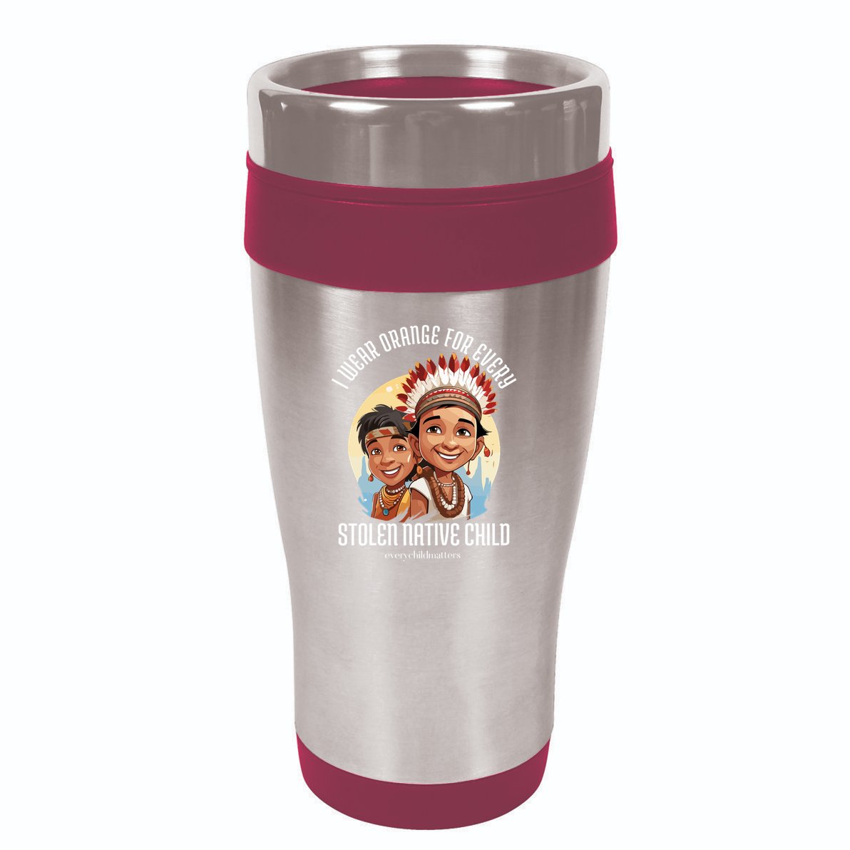 I Wear Orange For Indigenous Children 16oz Travel Tumbler