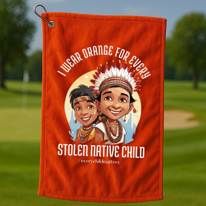 I Wear Orange For Indigenous Children Golf Towel